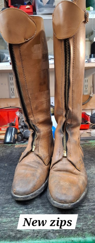 New zips in riding boot