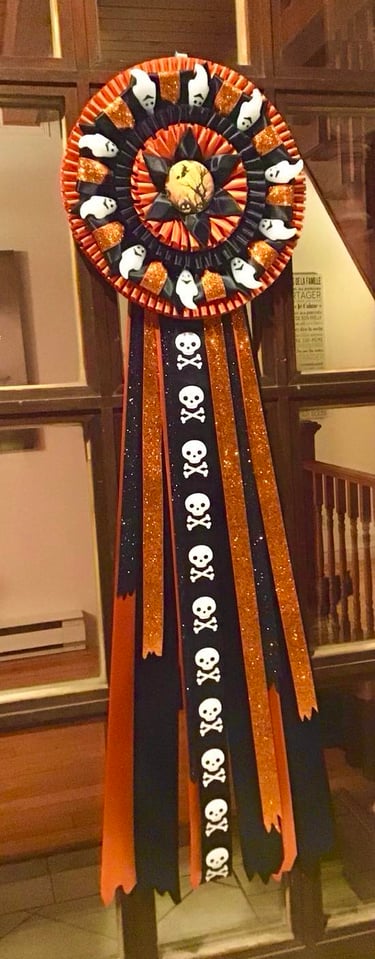 Rosette Halloween, lumières éteintes.