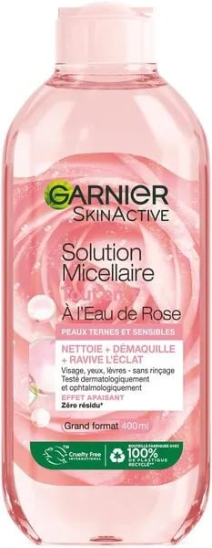 Solution micellaire à l'eau de rose