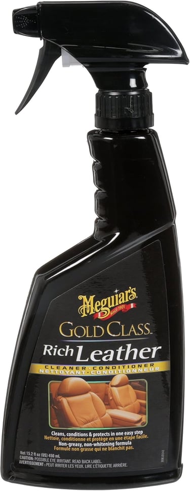 Meguiar's Leather Cleaner & Conditioner Spray - Gold Class - 3 in 1 with Protection - G10916C