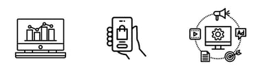 a set of three different types of devices