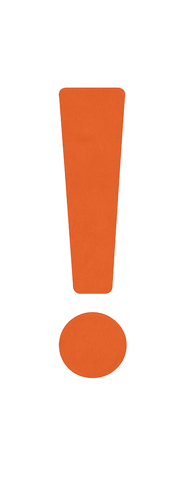 Uma imagem de uma grande exclamação convidando à refexão entre viver e sobreviver