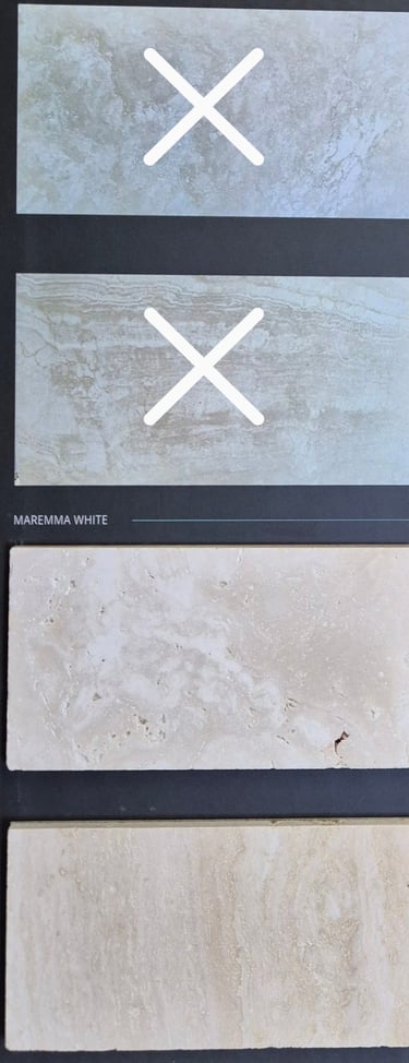 Trawertyn kolory kolor odcienie kolorystyka bianco, classico, silver, ivory, kremowy, navona, noce