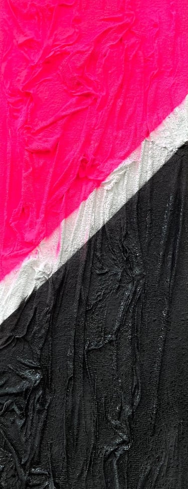 Répercussions - Tableau art abstrait - art contemporain - acrylique et plâtre sur toile
