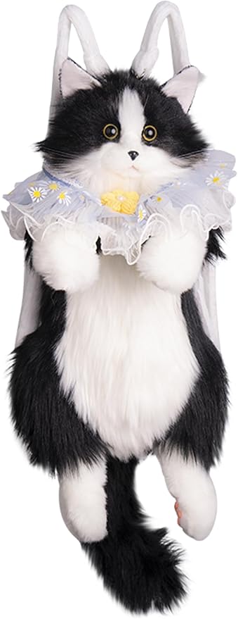 Harajuku Backpack : Stuffed Animal Cute Cat Plush Backpack Toy. Handcrafted