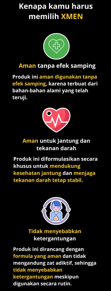 Keunggulan permen xmen atau permen x-men: bahan alami dan aman.