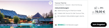 Travelcircus Thermen Deal: Taunus Therme Bad Homburg bei  Frankfurt