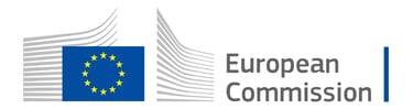 a european union flag with the european union flag - european comission logo