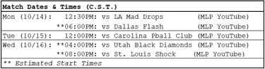 Dylan Frazier's AZ Drive match times, opponents, and where to stream