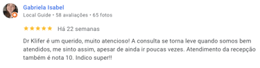 depoimento para dr klifer