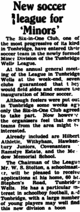 Hilbert Athletic Football Club, Tunbridge Wells