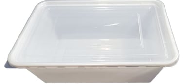 White Biriyani Box with transparent Lid