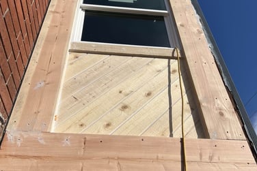 window installation under construction