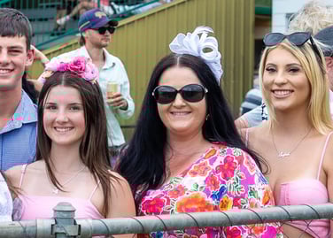 Fashionable ladies enjoying the races at Nanango