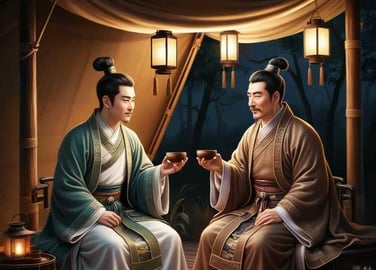 Dực Thánh Vương và Vũ Đức Vương trò chuyện