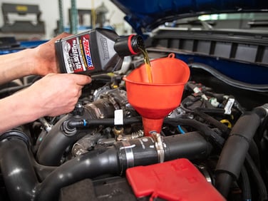 AMSOIL Motor Oil Change