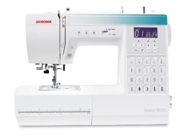 a sewing machine with a keyboard and keyboard
