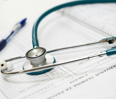 a medical stethoscope and equipments