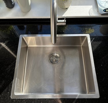 kitchen sink after regular home cleaning