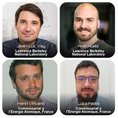 Four researchers from the Warp-X project