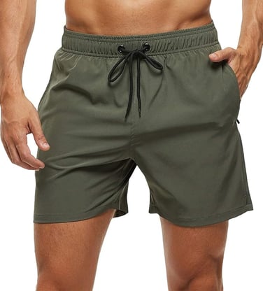 men swimwear with mesh lining and side pockets