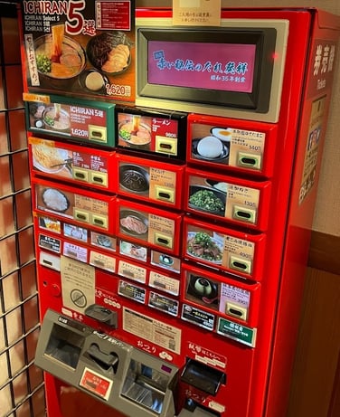 Order your ramen via this vending ticketing machine