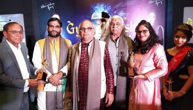 Received award at astrologers function 