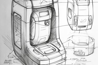 dessin d'objet design produit