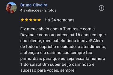 comentario google cliente escova progressiva