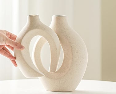 Nordic Modern Boho Style Decorative Ceramic Aesthetic Flower Vase for Home Decor