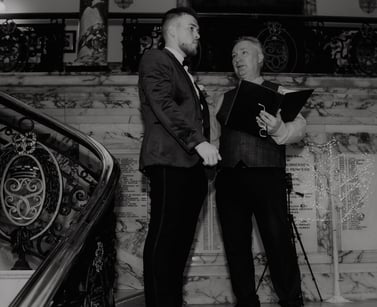 David Talking To Groom At Wedding