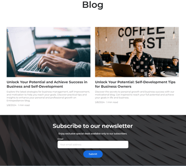 website 2 posts