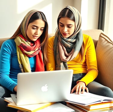طلاب O'Level IGCSE الذين يدرسون الفتيات