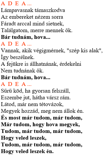 Akkordok és Zeneszöveg: Illés
