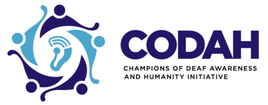 CODAH: Champions of Deaf Awareness and Humanity Initiatives logo