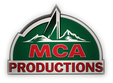 M C A productions logo