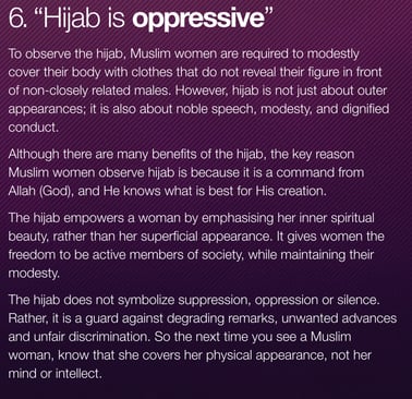 Hijab is oppressive 