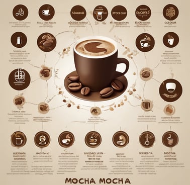 infographie montrant les bienfaits du café moka