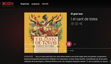 Portada del programa Gran Tour de Catalunya Música - Catalunya Radio