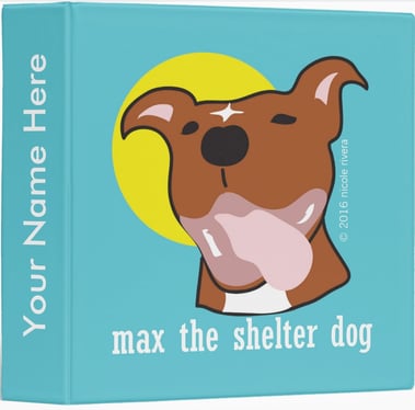 max the shelter dog's binder back to school office