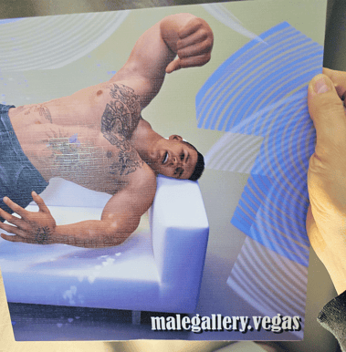 photo of a 12-inch square Desouza art title