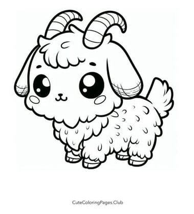 Baby Goat Coloring Sheet