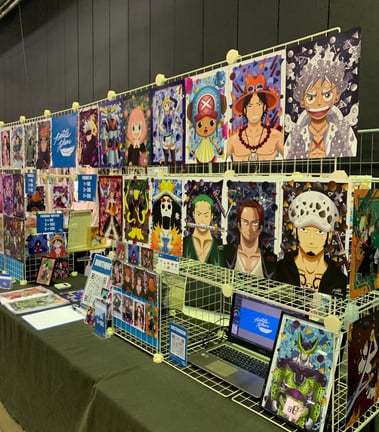 Convention LGX gaming au luxembourg stand petite plume illustrations manga