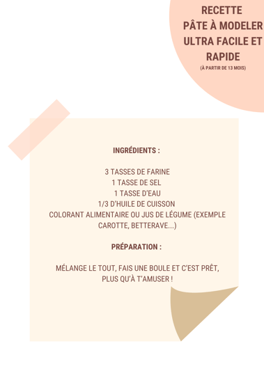 recette pâte à  modeler facile et rapide