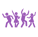 purple people dancing icon