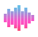 pink and purple sound waves