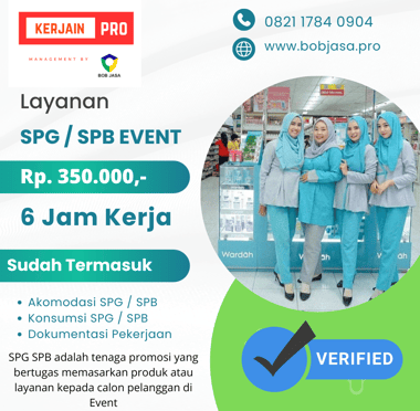 Penyedia Jasa SPG SPB Event Agency di Kota Kabupaten 350 RIBU