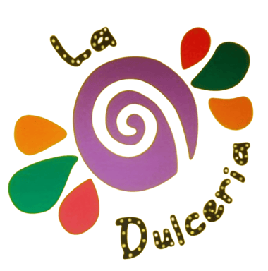 a colorful logo for a business that is called la lunada
