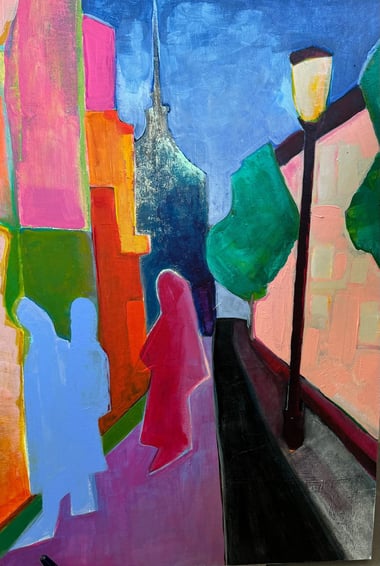 Calle Mayor - acrylic on board