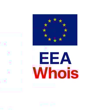 a european union flag with the words eea whos whos whos who